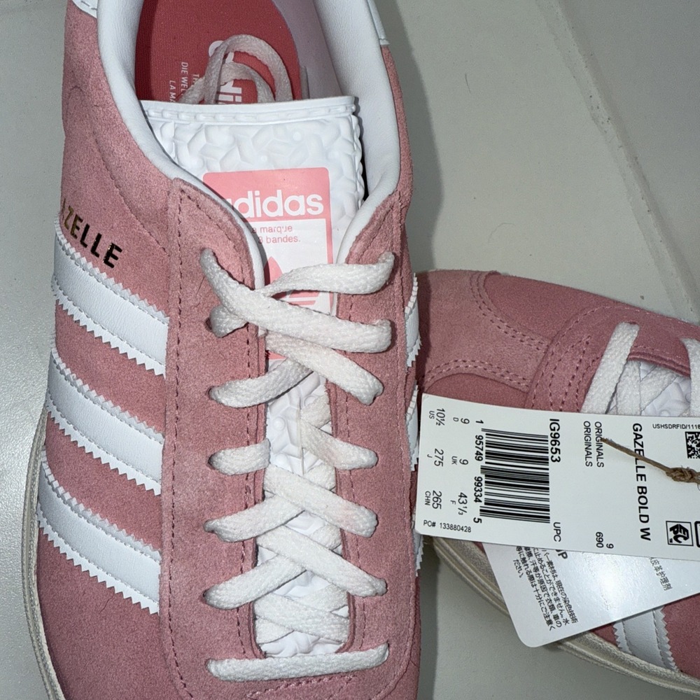 Adidas Gazelle Bold Womens Shoes Pink, W10.5 - Picture 4 of 11